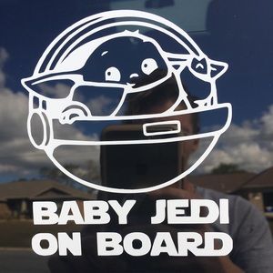 Baby Yoda car decal